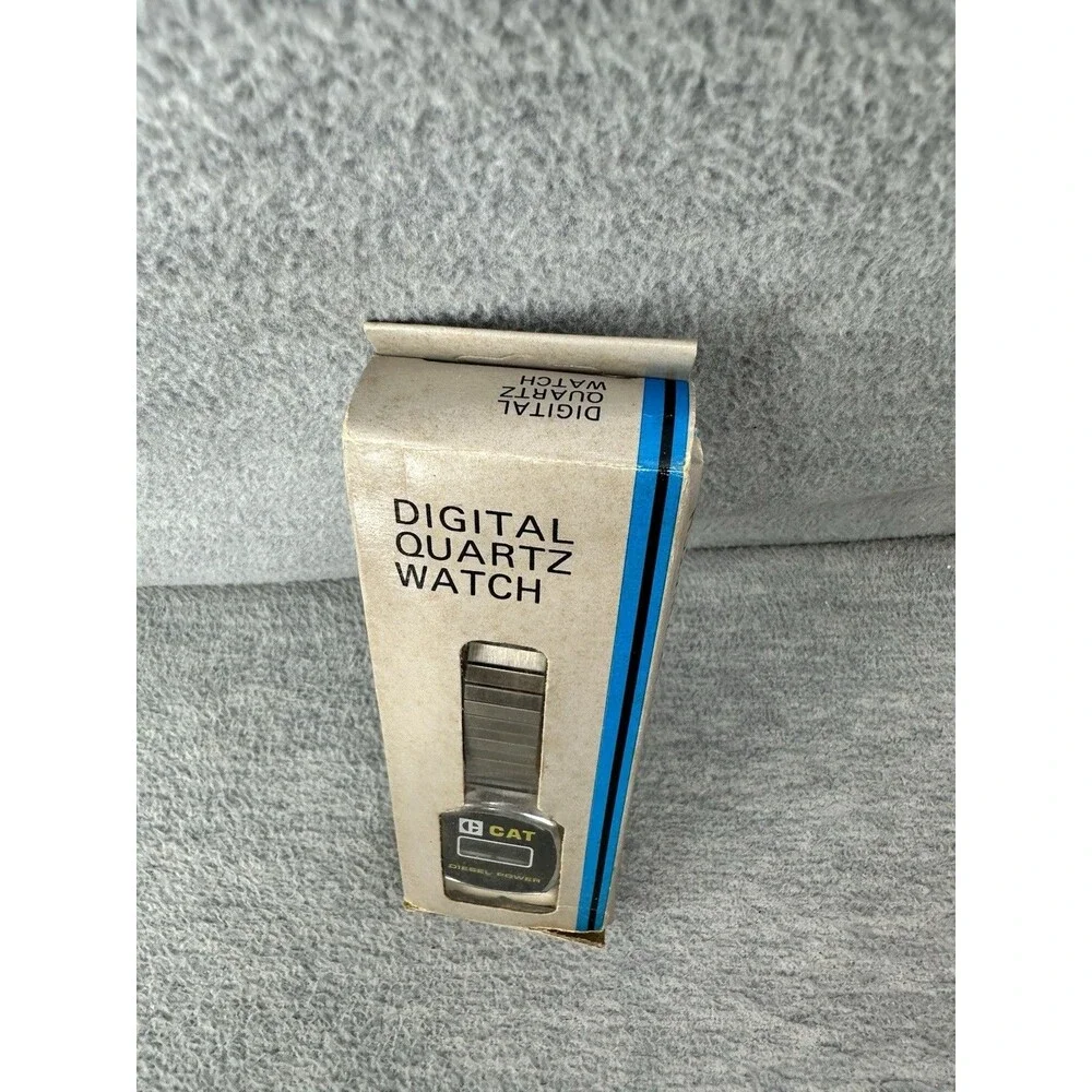 CATERPILLAR DIESEL POWER Digital Quartz Silver Tone StrecthBand Watch